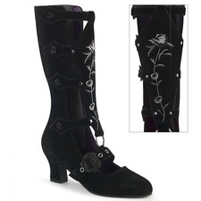 Demonia Whimsy Mid-Calf Boots With 2 1 Inch Heel By Pleaser 118