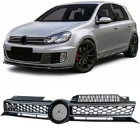 Sport KüHlergrill Schwarz Glanz Mit Chrom Leisten FüR Vw Golf 6 Auch Gti 08-13