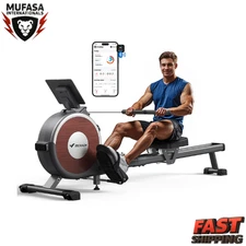 Rowing Machine, Magnetic Rower Machine for Home, 16 Levels 350lb Weight Capacity