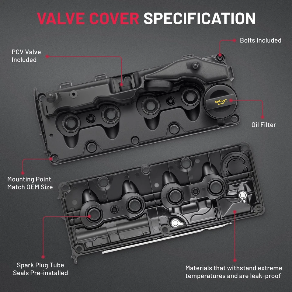 Engine Valve Cover For 12-2014 Volkswagen Passat 2.0l Diesel Turbo 03L103-469-R Foto 4 de 4