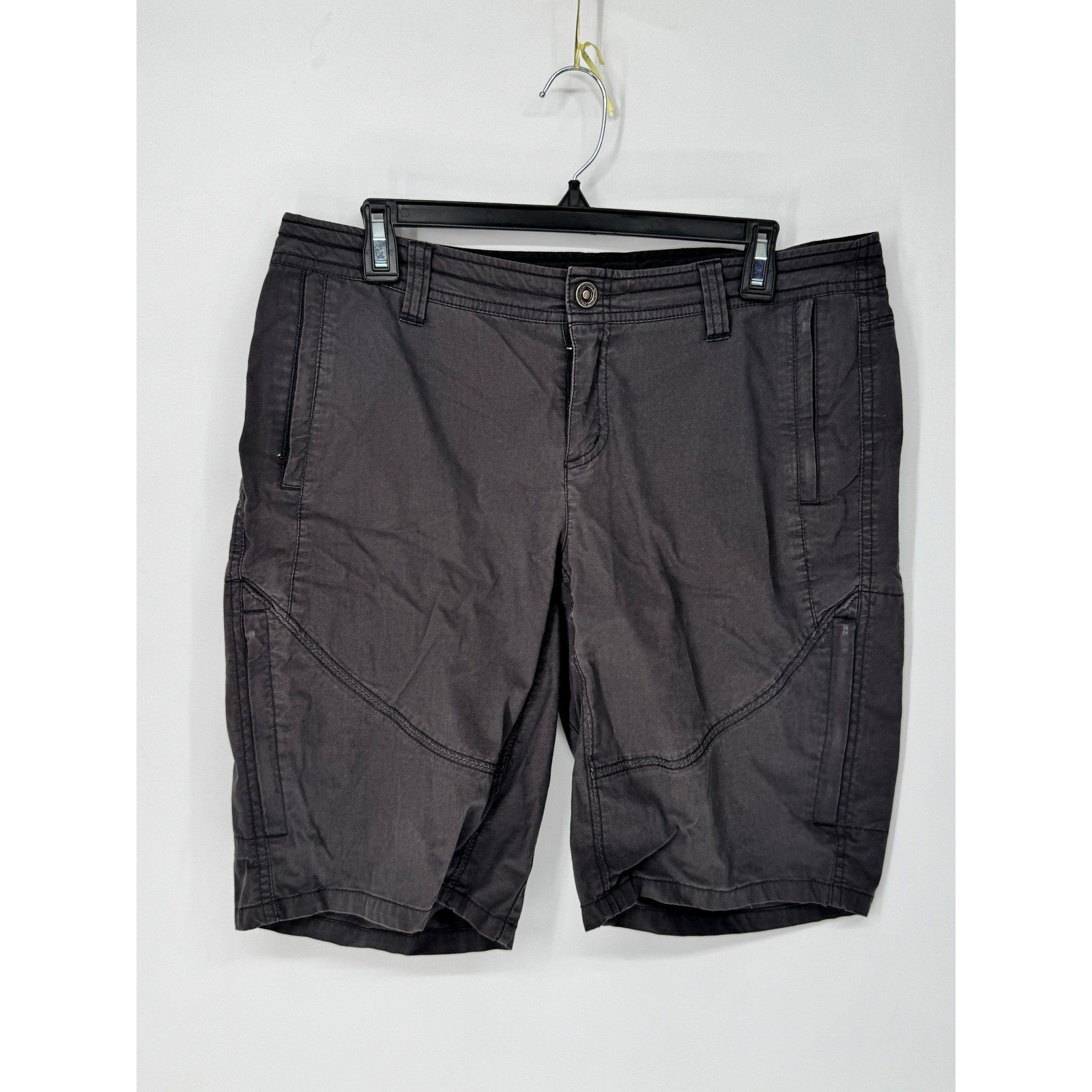 KUHL Hiking Cargo Shorts Womens 10 Gray Good Stretch Utility Outdoor 2864