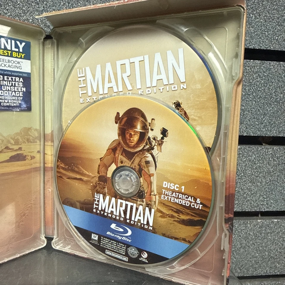 The Martian Extended Edition Steelbook w/ J-Card | Blu-Ray Only | Pre-Owned - Image 3 of 4