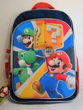 Nintendo Super Mario Characters 17" Kids School Backpack