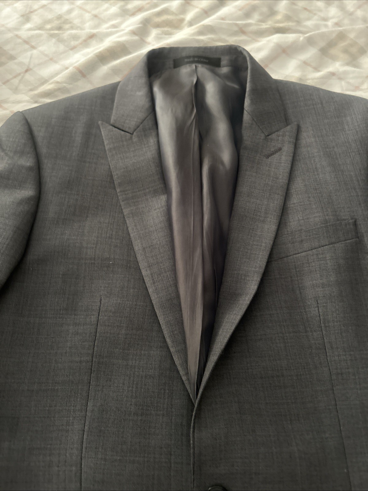 Calvin Klein Men's Solid Gray Suit 2-Piece Extreme Slim Fit thumbnail 2