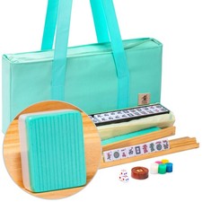 American Mahjong Set, "Seabreeze" with Green Soft Case