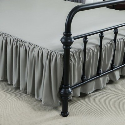 Rüschen Plattform Bett Rock Valance Split Corners Staub Rüschen gebürstete