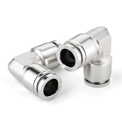 304 Stainless Steel 10mm od 90 Push to Connect Fittings Tube Elbow Connect Pu...