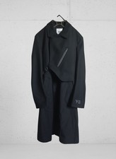 Adidas Y-3 (ワイスリー) di Yohji Yamamoto FW20 CH1 cappotto di flanella di lana 'nero' GK4383