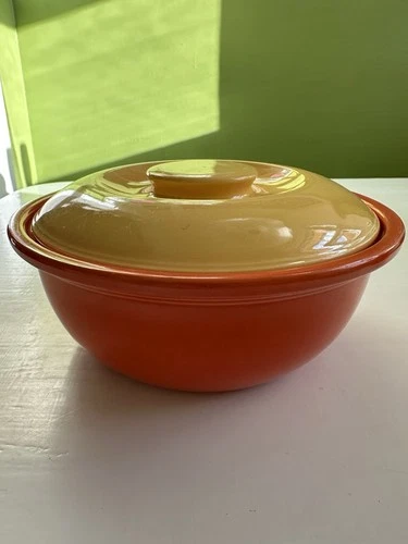 Vintage Fiesta Ware Kitchen Kraft Serenade Casserole & Lid 8in