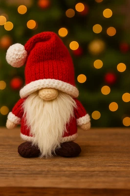 LLAMZ DESIGNS Knitting Pattern Santa Gonk Xmas Gnome Toy Ornament & Chocolate Orange Cover DK