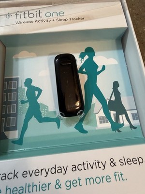 Authentic Fitbit One Black Tracker with New Battery and LATEST 6.64 update.