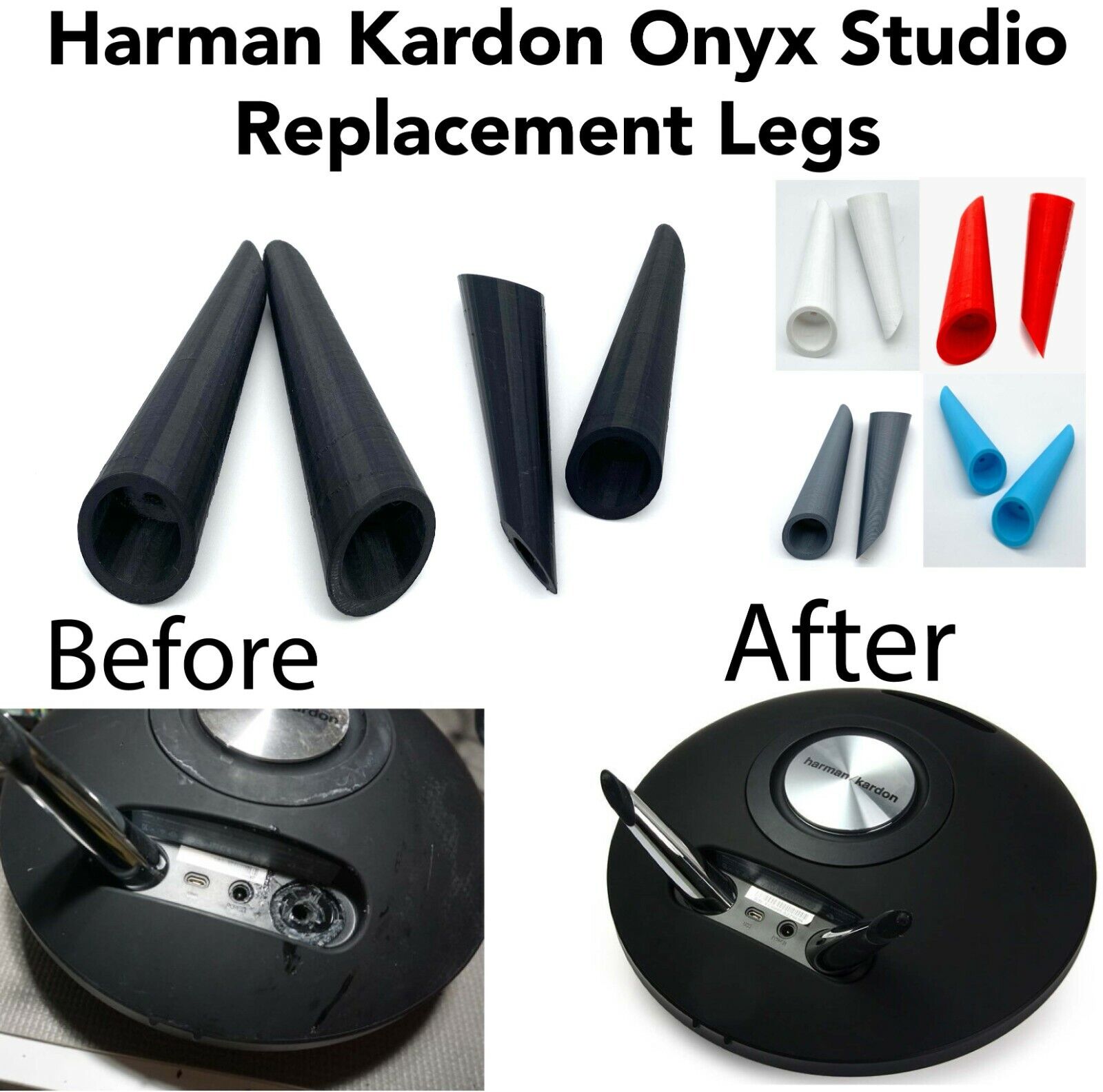 raken Grafiek veld Harman Kardon Onyx Studio 1 & 2 Replacement Legs W/ Screws | eBay