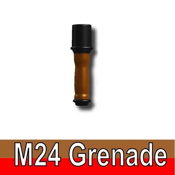 1 x M24 German WW2 potato masher Grenade compatible w toy brick minifigures