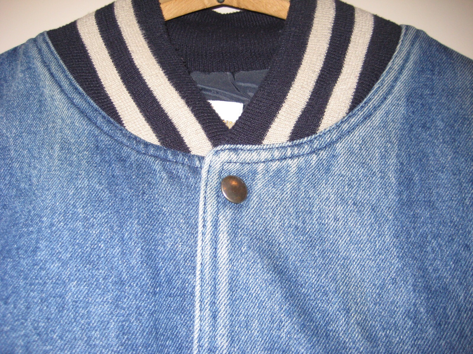 Rare Vintage Universal Studios Denim Varsity Jacket … Gem