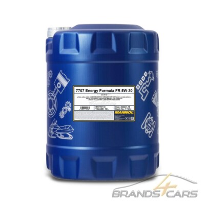10 L LITER MANNOL 7707 ENERGY FORMULA FR 5W-30 MOTORÖL MOTOREN-ÖL ACEA A5/B5
