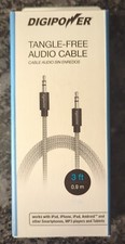 DigiPower Tangle-Free Audio Cable 3 Feet New In Box Versatile w/ Apple, Android
