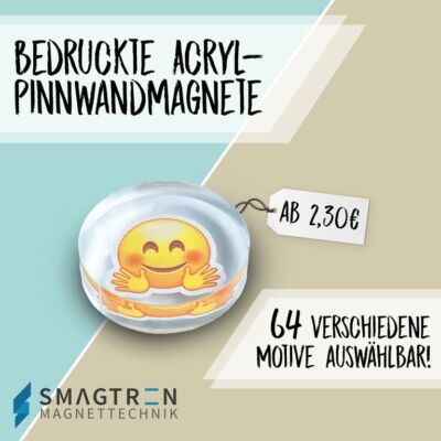 Kühlschrankmagnete Memo Magnete aus Acryl mit Emoji Smilies Glas Pinnwand Magnet