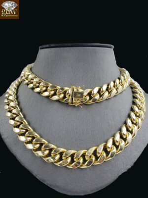 REAL 10k Gold Miami Cuban Chain 13mm 26 