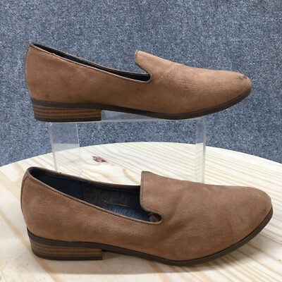 Scholl's Shoes Womens 7M Emperor Loafers Brown Fabric Slip