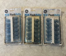 3 PACK GE M3B Flashbulbs 36 qty. Blue Dot Camera Vintage Photography Film NOS