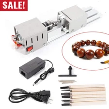 Mini Lathe Beads Polisher Machine Diy Machining Table Woodworking Wood DIY Tool