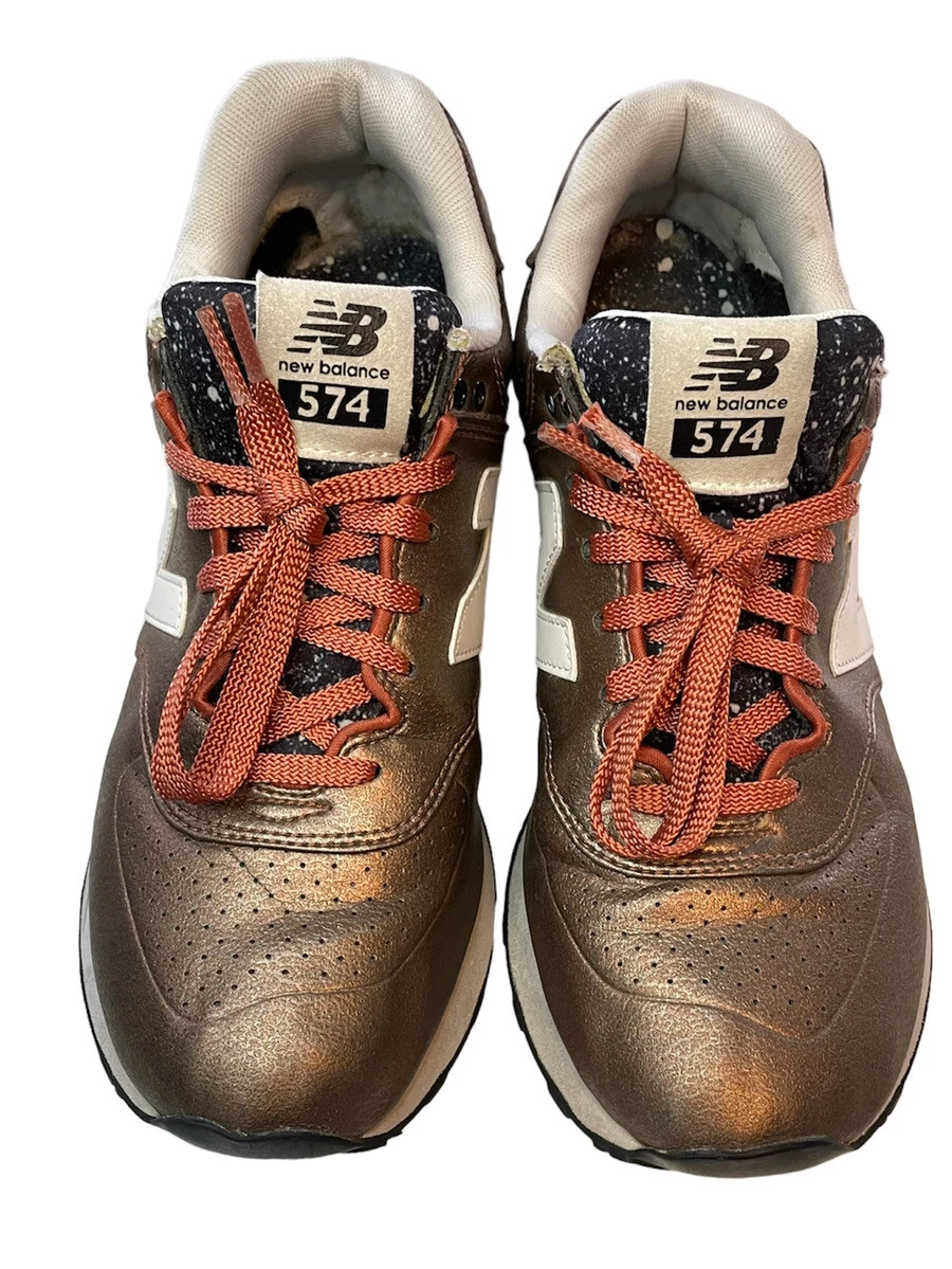 New balance 574 leather trainers sale