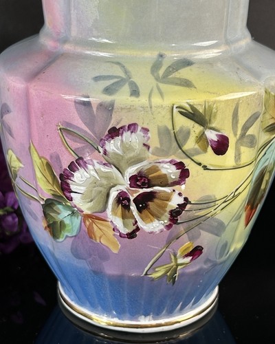 Antique W H Grindley Pearlware Pitcher/Jug Floral Handpainted 7.75” England - Picture 7 of 24