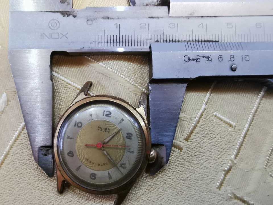   RELOJ HOMBRE ANKER CHAPADO EN ORO VINTAGE HECHO EN SUIZA  Foto 3 de 3