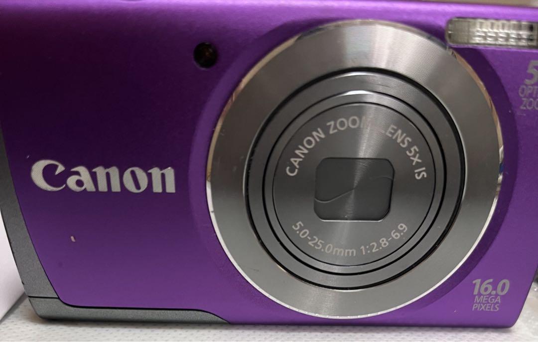 Canon PowerShot A3500 IS Digital Camera Purple Used Tested Canon PowerShot A3500 IS Digital Camera Purple Used Tested