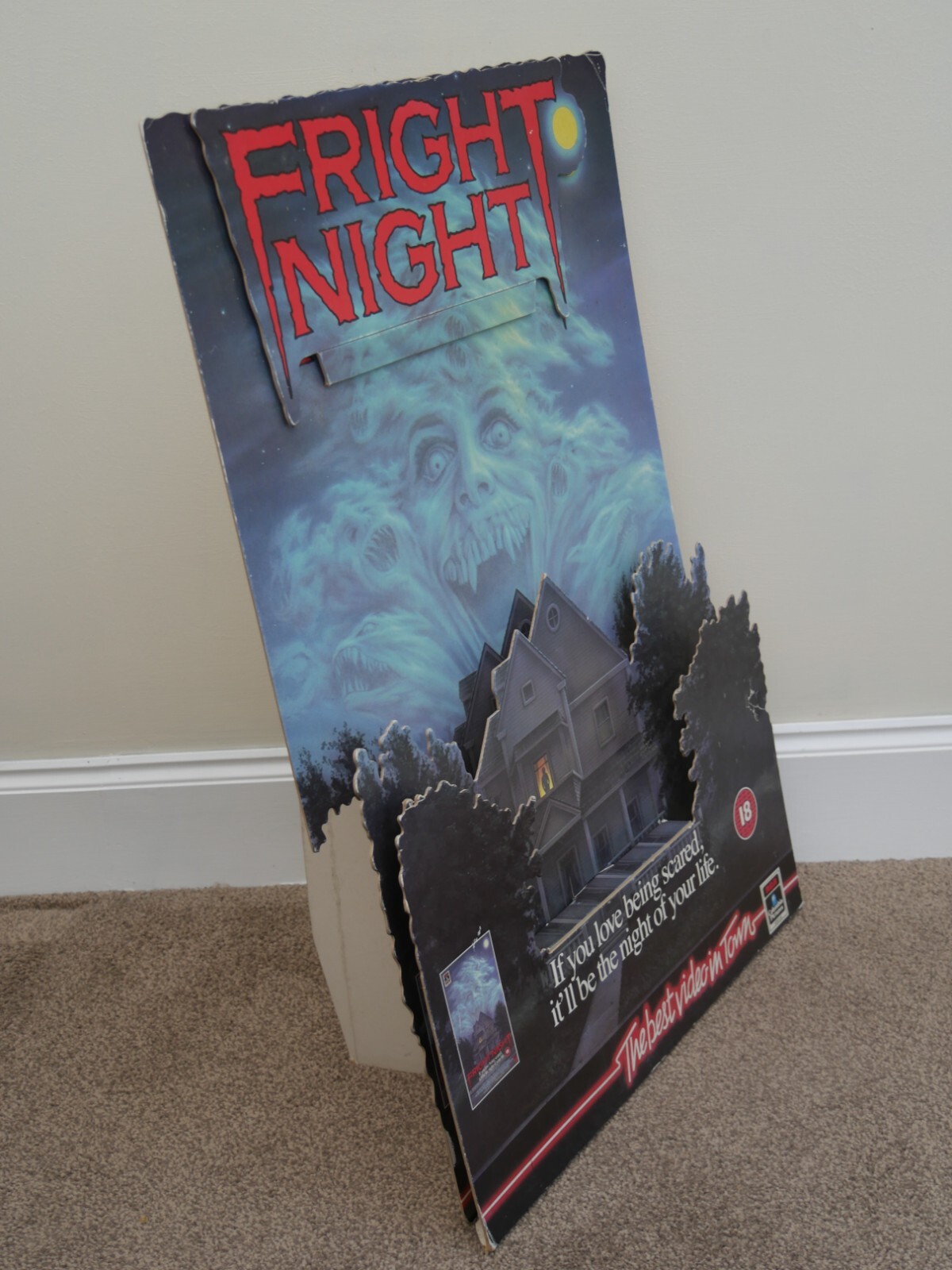fright night uk vhs video shop standee eBay