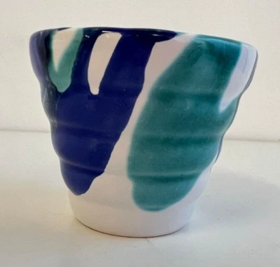 Gmundner Keramik Wasserfall blau Blumentopf rund 7 cm GK54 (2412DE14) 05/26 - Bild 1 von 3