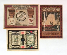 1921 Germany FROSE 5/10 25 50 Phennig Banknote / Notgeld Set