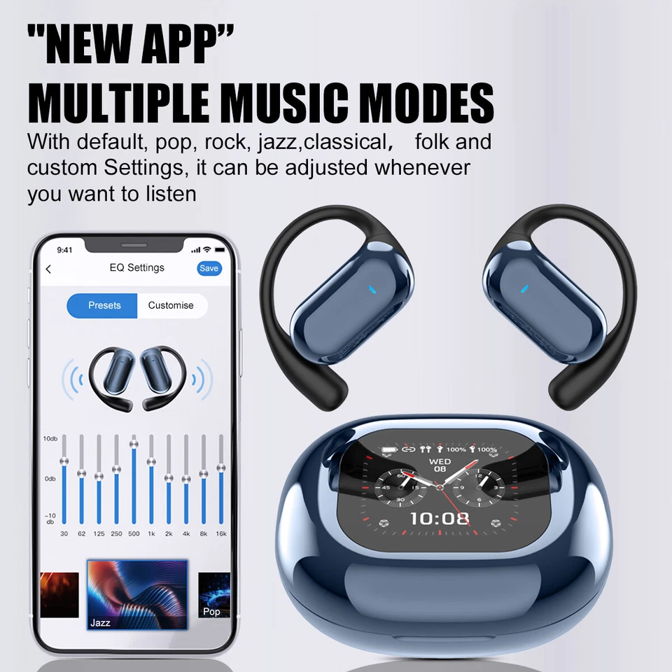 Wireless Earbuds Translator Bluetooth Open Earphones 144+ Languages Touchscreen - Image 3 of 4