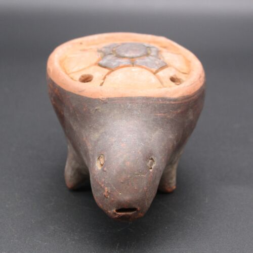 Vintage Pre-Columbian Rep. Aut. INAH Mexico Zoomorphe Ocarina Keramik Pfeife - Bild 4 von 14