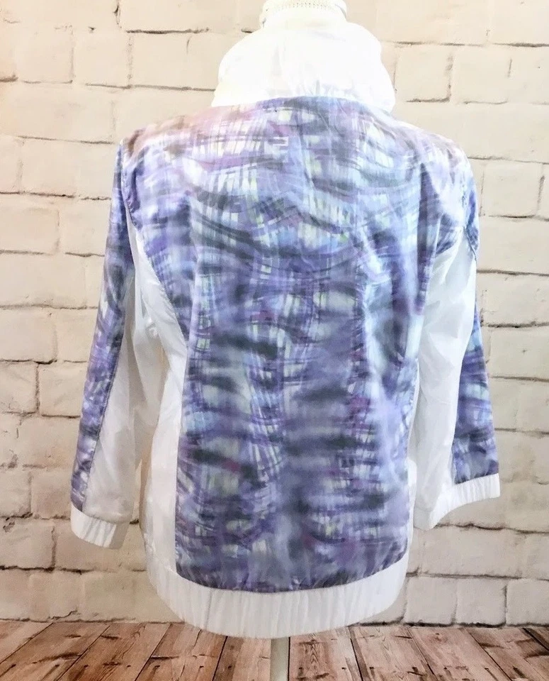 Nwt Cynthia Rowley Activewear Multi-Color 3/4 Sleeve Windbreaker Jacket Size L - Image 3 of 4