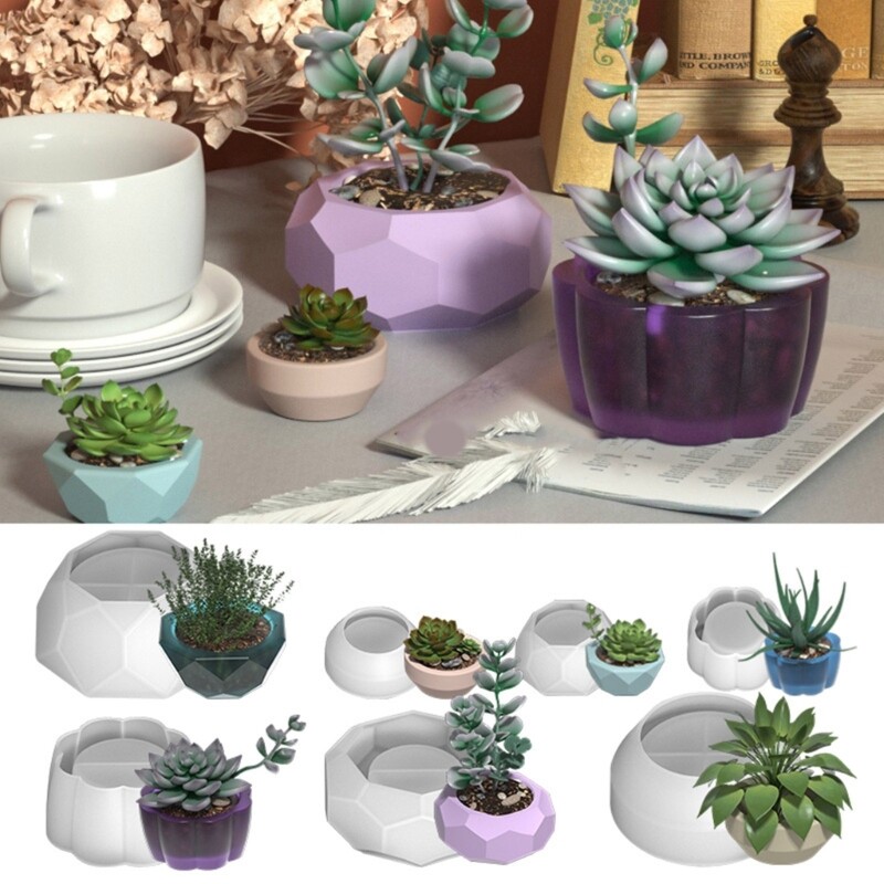 Flower Shaped Epoxy Resin Silicone Mold for DIY Storage Box Craft