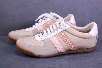 Napapijri Spada Sidney Woman Damen Sneaker Gr. 41 Leder Nylon beige rosa CH1-406