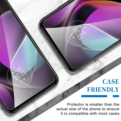 Pack de 2 PROTECTORES DE PANTALLA CRISTAL TEMPLADO PARA MOTOROLA G 5G 2025-9H, aptos para fundas - Imagen 3 de 7