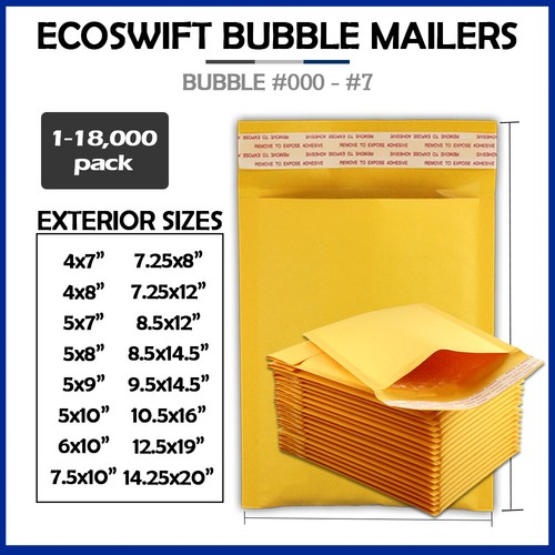 50pcs/lot Top Yellow Kraft Bubble Mailers Padded E... - Grandado - Foto 3