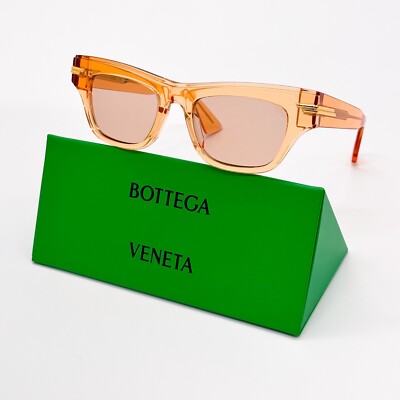 NEW BOTTEGA VENETA BV1122S 007 ORANGE BEIGE SQUARE WOMEN  display picture 1