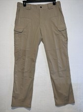 5.11 Tactical Pants Mens 36x34 Khaki Cargo Grid Rip Stop RN 109614 EUC
