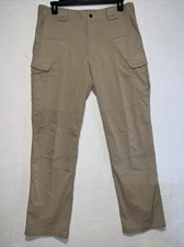 5.11 Tactical Pants Mens 36x34 Khaki Cargo Grid Rip Stop RN 109614 EUC
