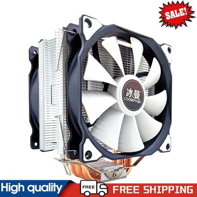 MT6 12cm CPU Kühler Lüfter 6 Heatpipes 4 Pin Heatsink (Dual Fan) ~G