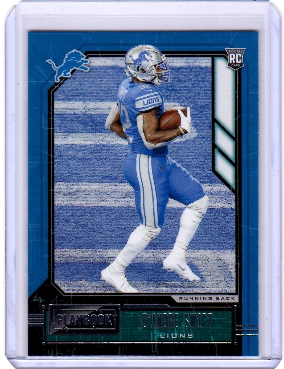 2020 Panini Playbook D'Andre Swift RC #109 Rookie Lions