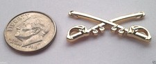 CAVALRY SWORDS SMALL 1-1/8" US ARMY Military Hat Pin P15339 EE