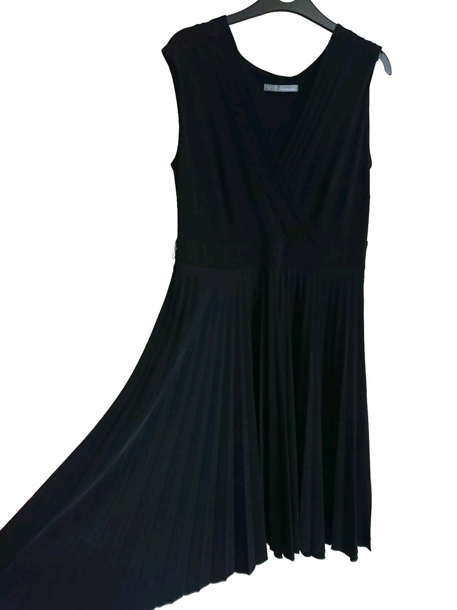 Black M&S Woman Dress Fit Flare A Line UK 12 Marks Spencer