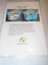WOMENS CRAFTS UNCUT Sewing Pattern TOTE DIAPER BAG POCKETS BARBEE DESIGNS PURSE