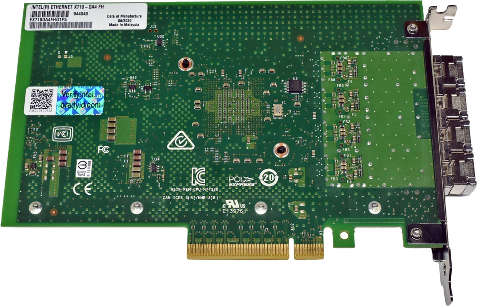 Lenovo Intel X710-DA4 4-Port 10GbE PCI-Express x8 Server Adapter X710DA4FHG1P5 - Immagine 4 di 4