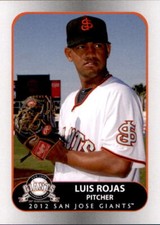 2012 San Jose Giants Grandstand #23 Luis Rojas Dominican Republic Baseball Card