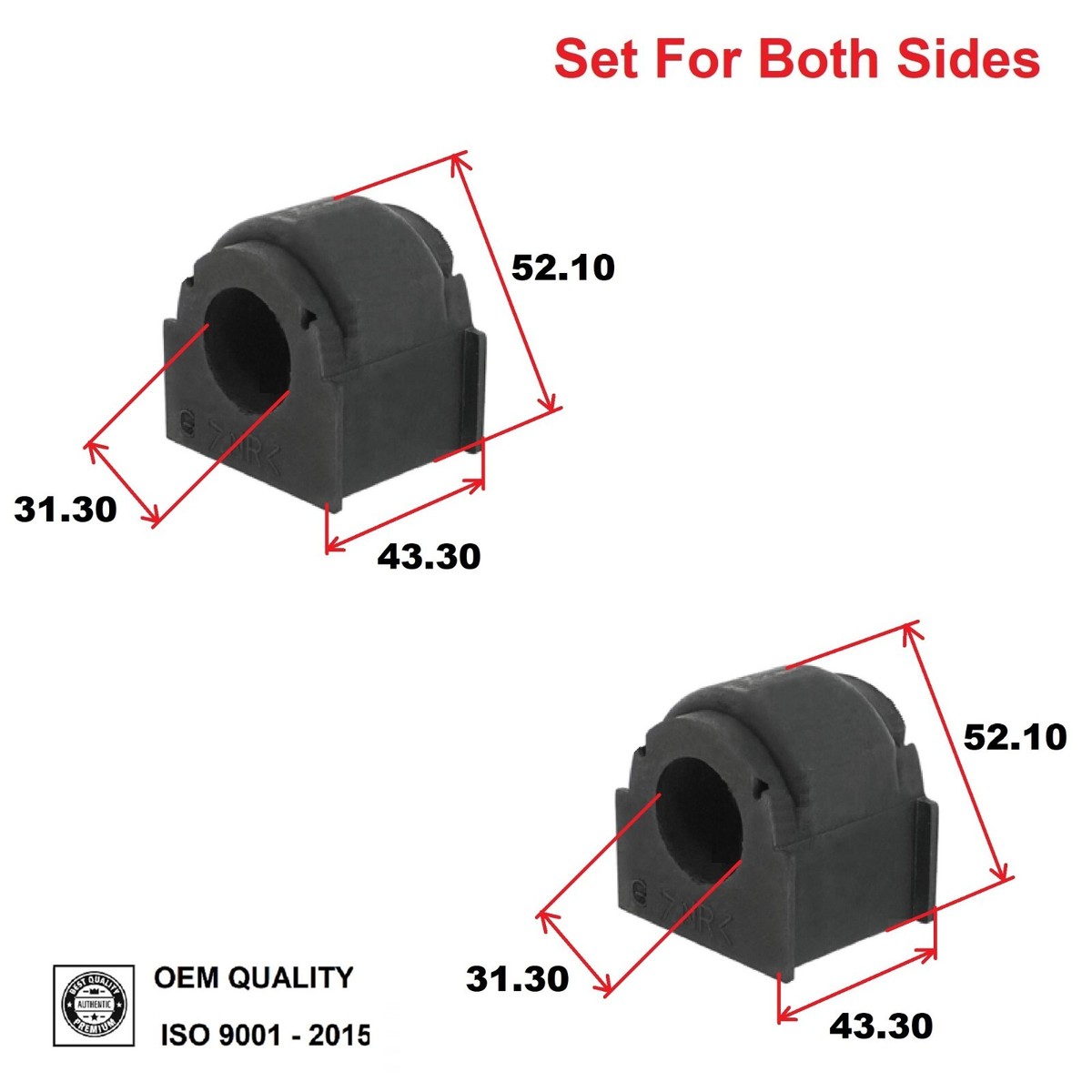 ビエスラビット Stabilizer Bar Bushing Set Front For Mazda CX-9 2007-2015 AWD